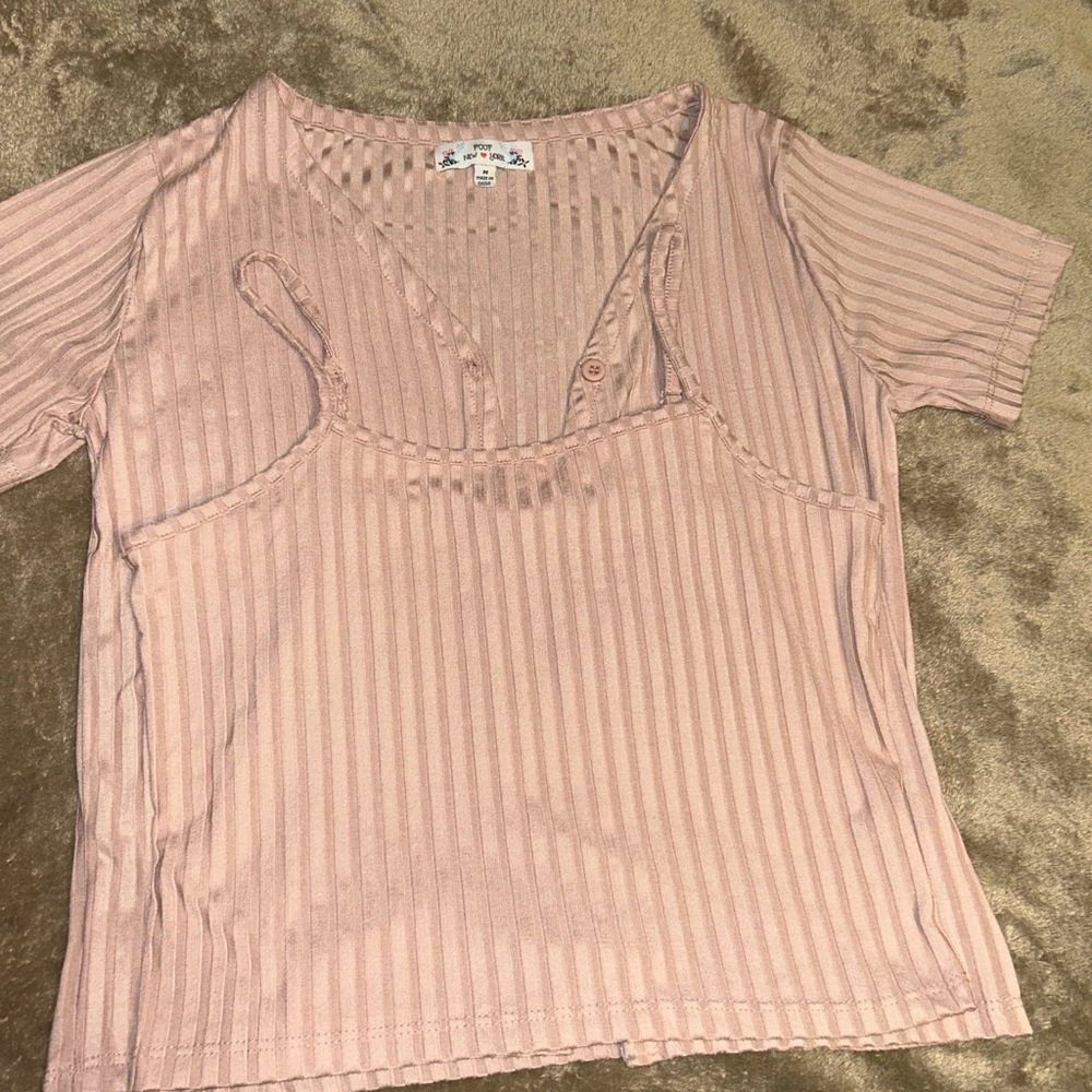 Women’s night set tank top and over coat